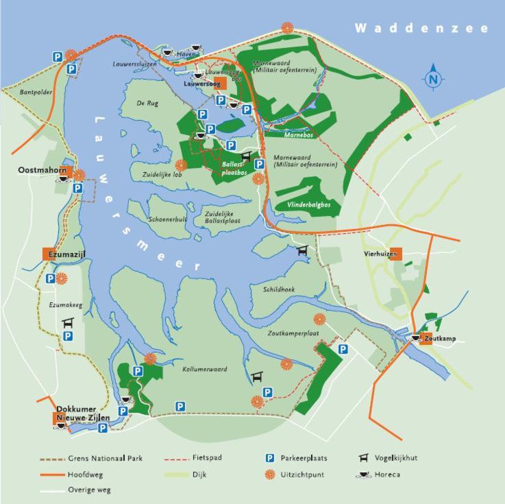 De Lauwersmeer Vogel Mit Eingezaeuntem Garten Anjum Exterior photo